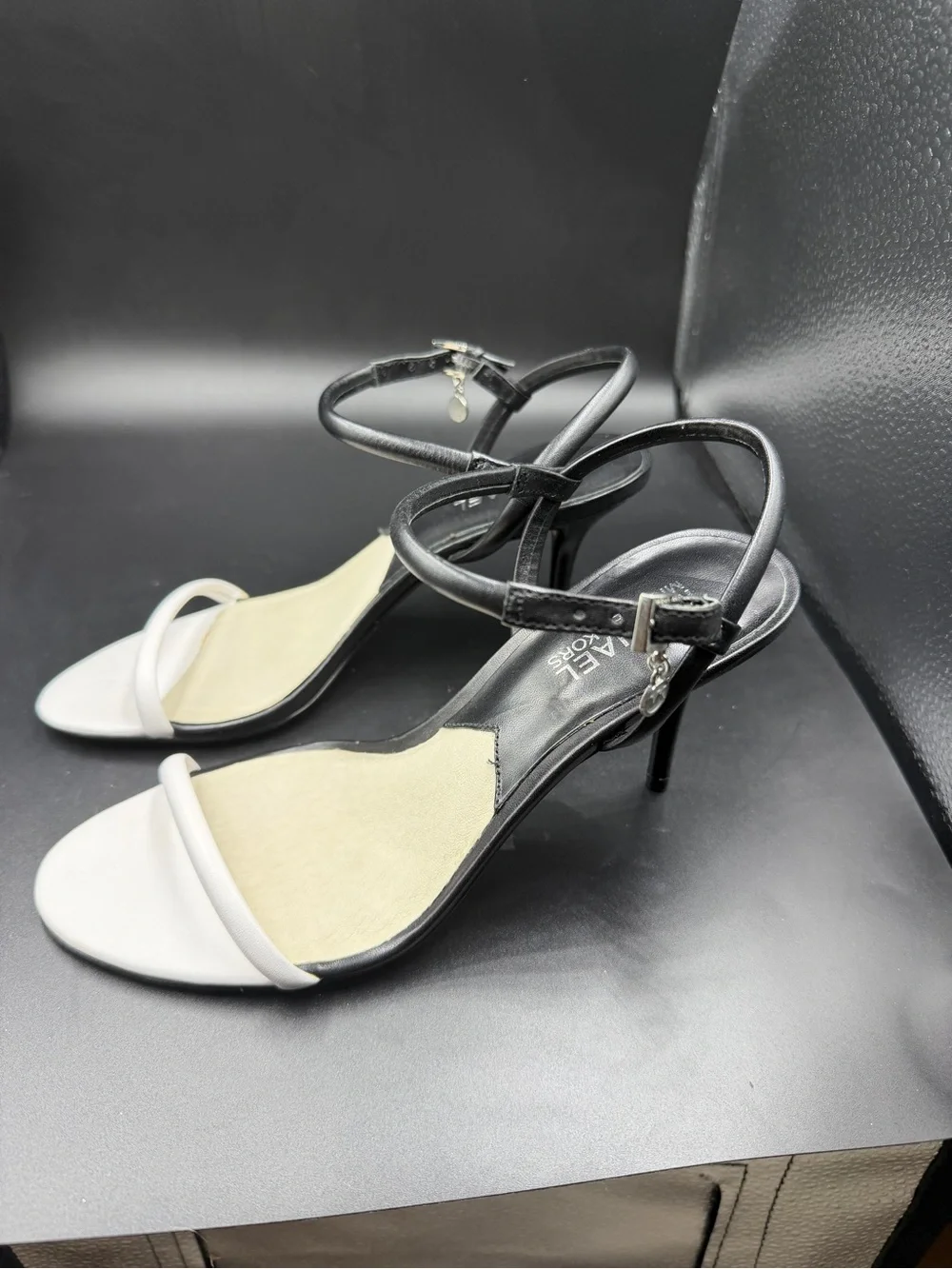 Michael Kors Women's Two-Tone Black and White Strappy Heel Sandals